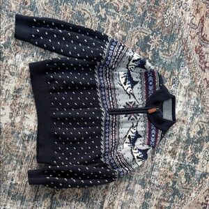 Vineyard Vines Kids Sweater in Navy and White with Red Accents